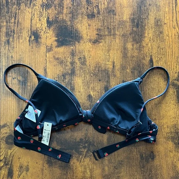 NWT Madewell Tie Front Top Fresh Strawberries Bikini - High-Waited Bottom  -S - Picture 9 of 16